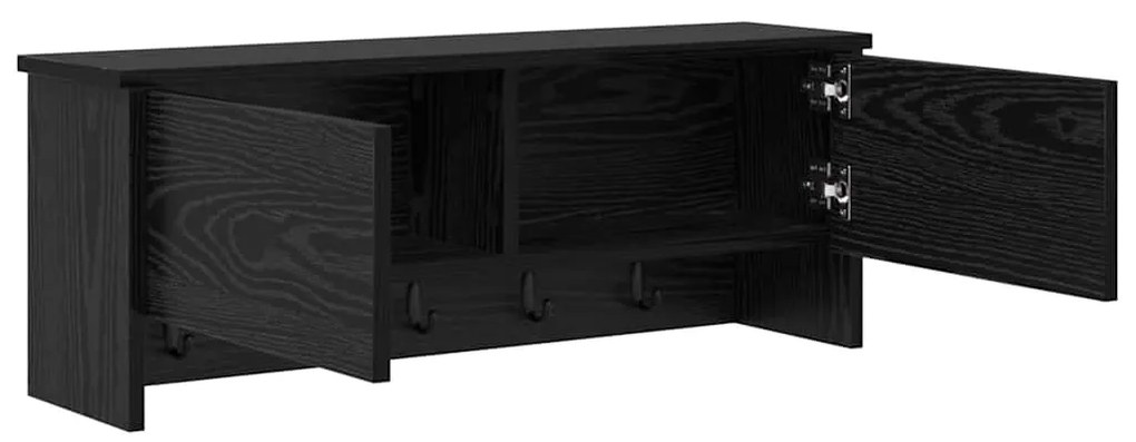 Cabideiro de Parede Carvalho preto 80 x 20 x 30 cm