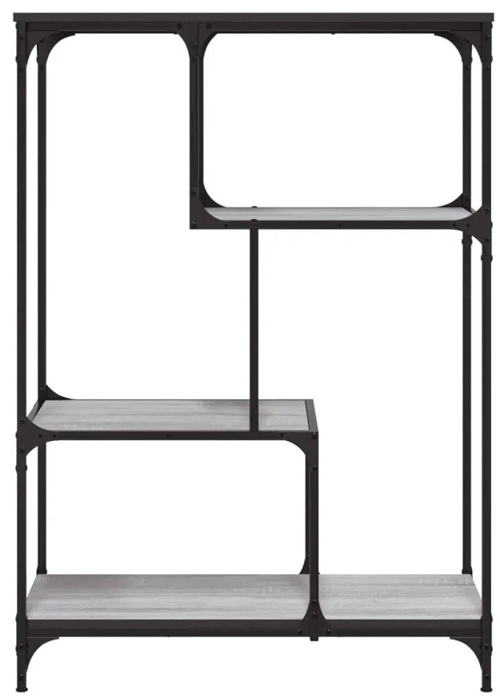 Estante 81x36x115 cm derivados de madeira e aço cinzento sonoma