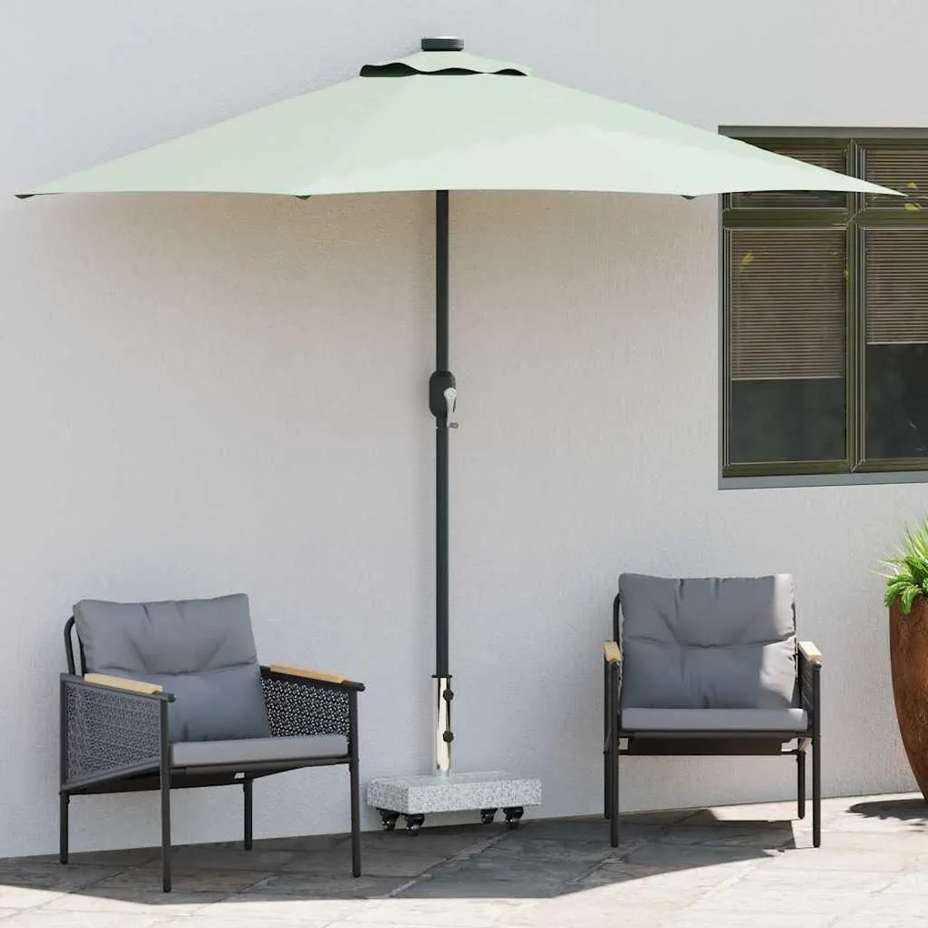 vidaXL Base de Parasol com Rodas para Postes de Ø38/48mm Cinza Granito 25 kg Retangular