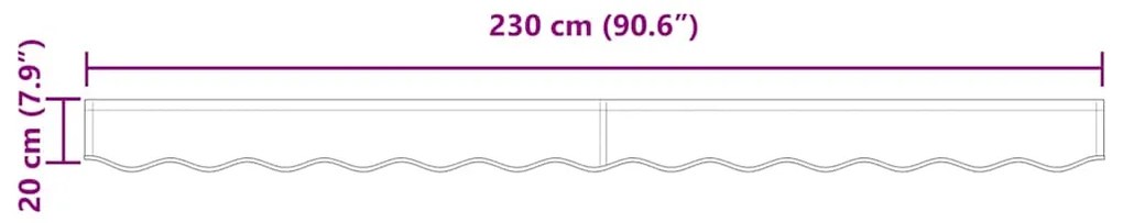 Balcão de Toldos para Estrutura de 2,5m Multicor 2,3x0,2m