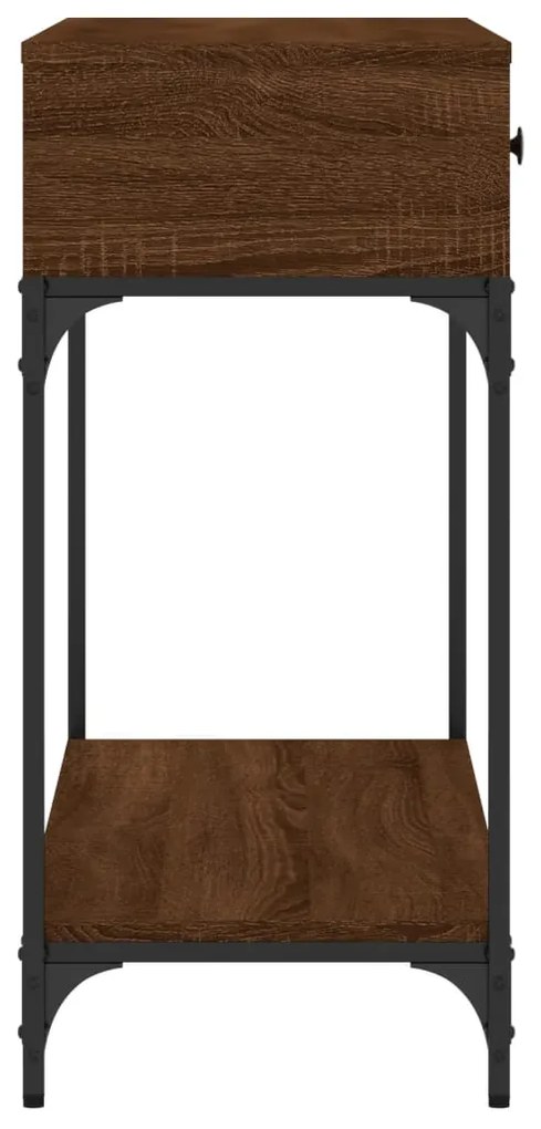 Mesa consola 100x34,5x75 cm derivados madeira carvalho castanho