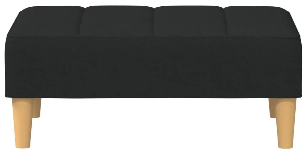 Apoio de pés 77x55x31 cm tecido preto