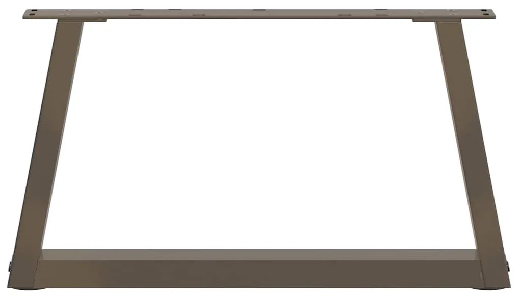 Pés para mesa de centro em formato de V, 2 peças, aço natural, 70x(30-