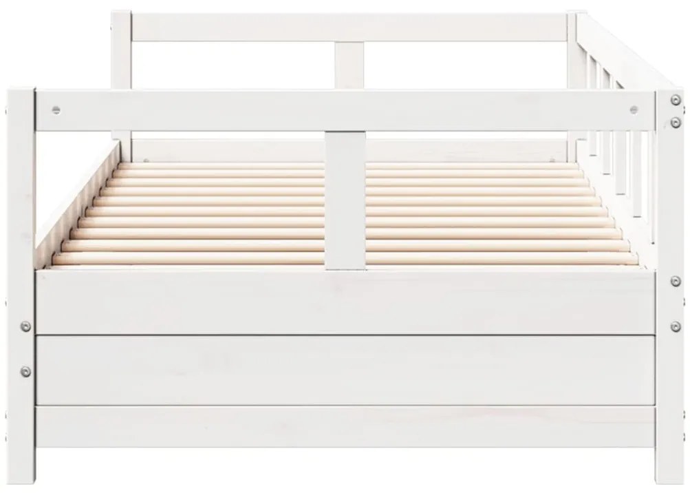 Sofá-cama sem colchão 80x200 cm madeira de pinho maciça branco