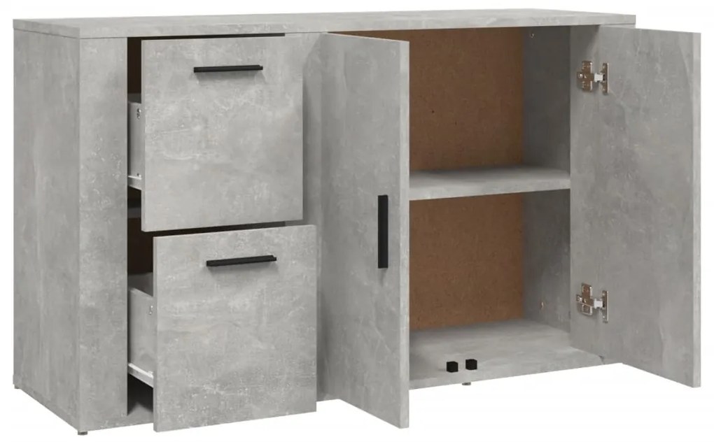 Aparador 100x33x59,5 cm derivados de madeira cinzento cimento