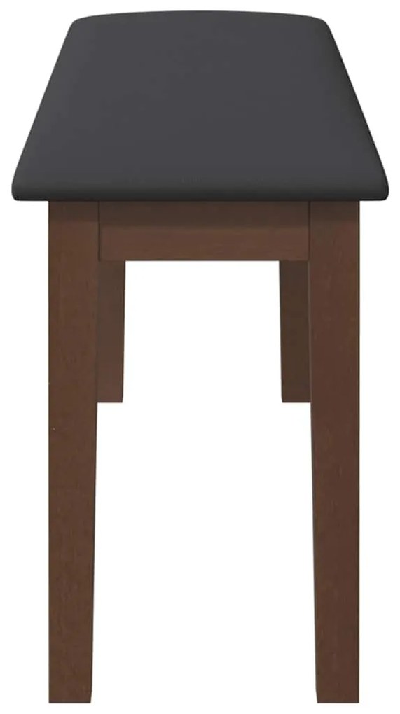 Banco 110 cm madeira seringueira maciça castanho