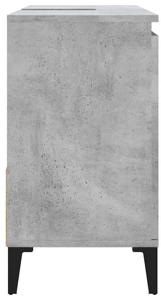 Armário WC 65x33x60 cm derivados de madeira cinzento cimento
