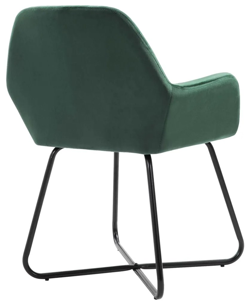 Cadeiras de jantar 2 pcs veludo verde