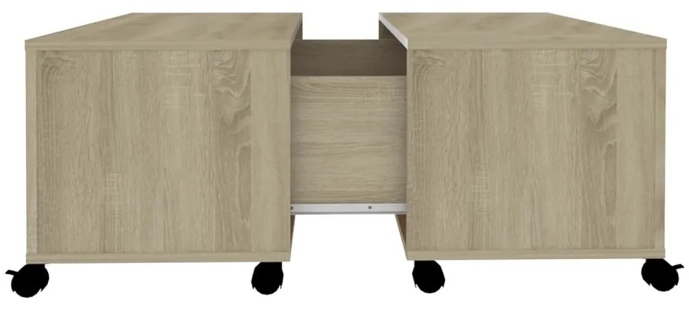 Mesa de centro 75x75x38 cm contraplacado carvalho sonoma