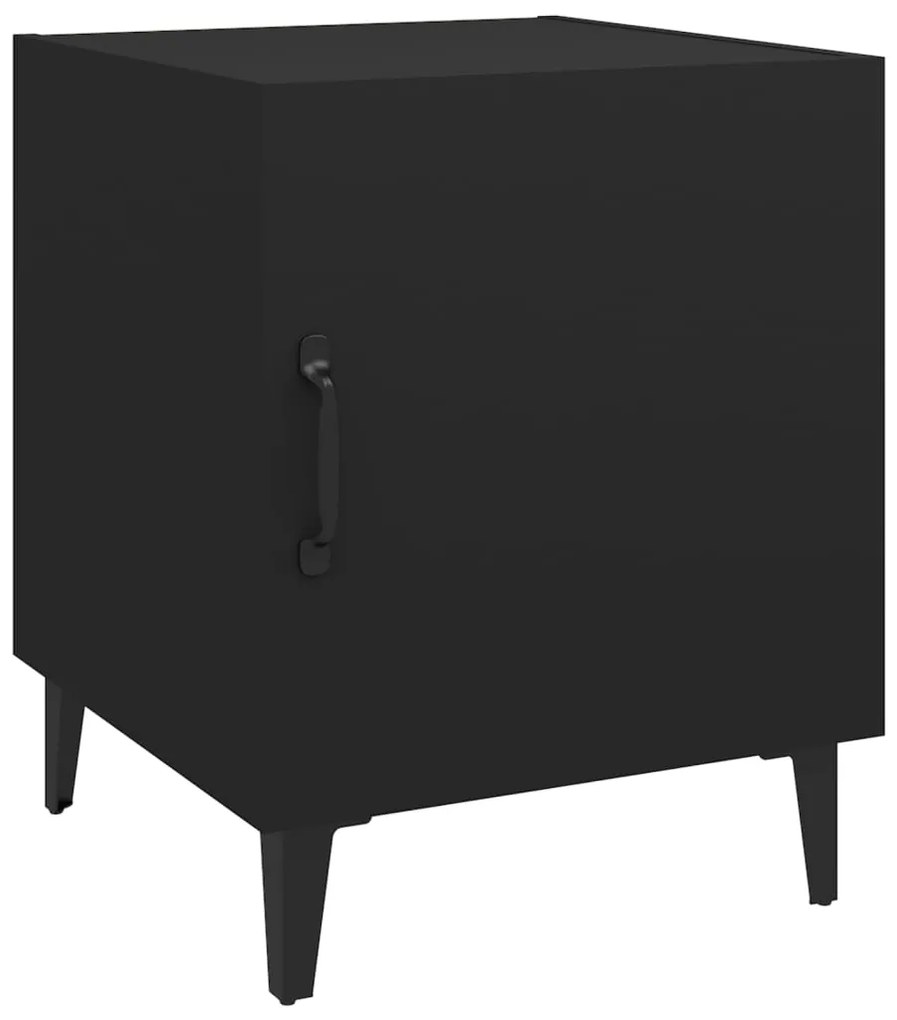 Mesas de cabeceira 2 pcs madeira processada preto