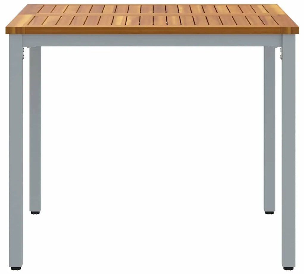 Mesa de Jardim 90 x 90 x 75 cm em Madeira Acácia e Metal