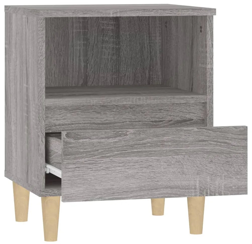 Mesas de cabeceira 2 pcs 40x35x50 cm cinzento sonoma