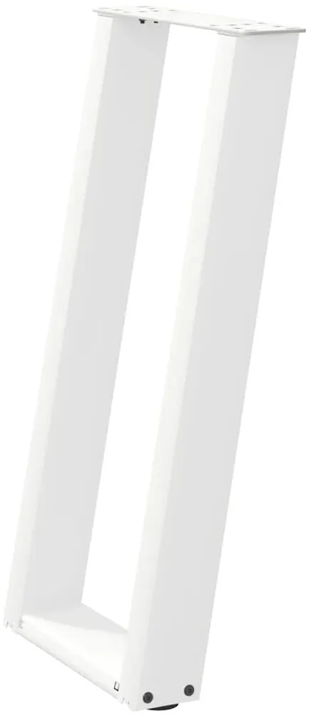 Pés de mesa de console em forma de U, 2 peças, branco, 28x(72-73) cm,