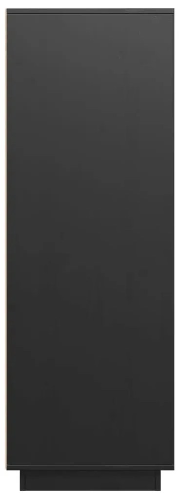 Aparador alto 60x40x116,5 cm madeira de pinho maciça preto