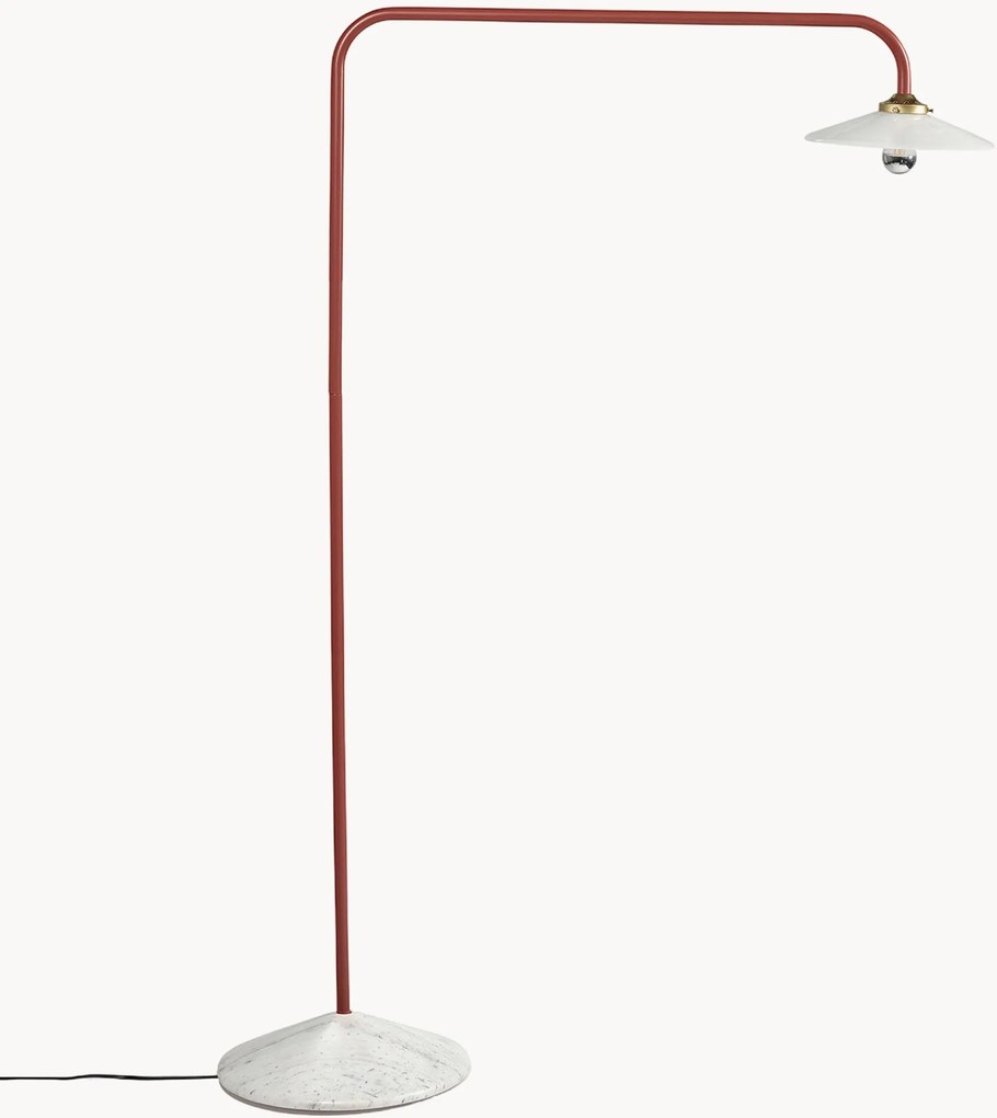 Candeeiro de arco artesanal com base em mármore Moou