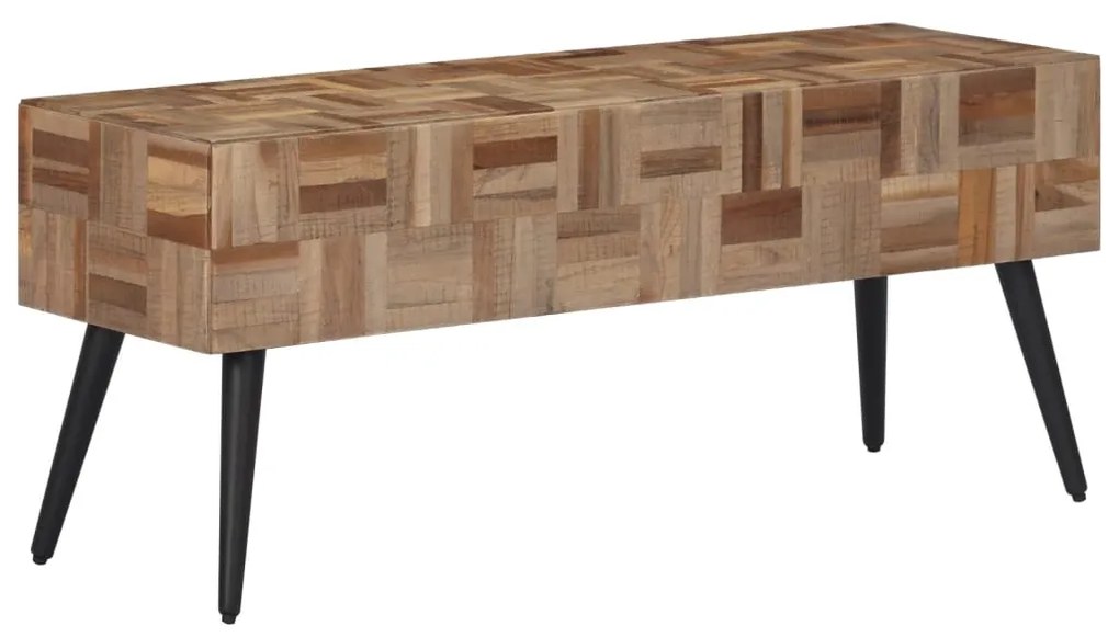 Banco 110x35x45 cm madeira de teca recuperada maciça
