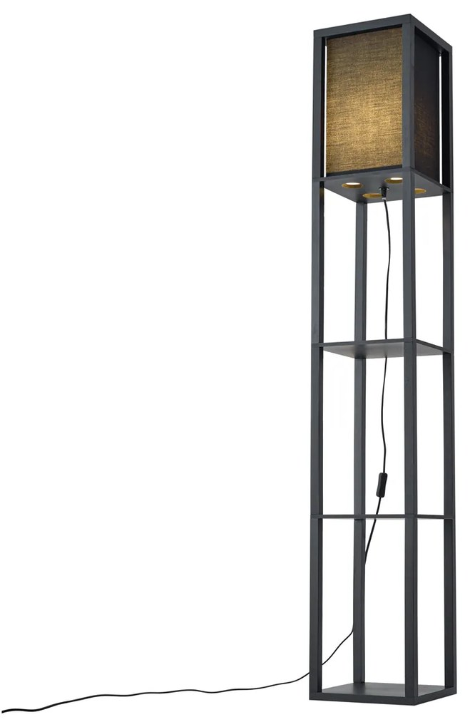 LED Candeeiro de pé inteligente preto c/ Wifi A60 - Stojan Moderno