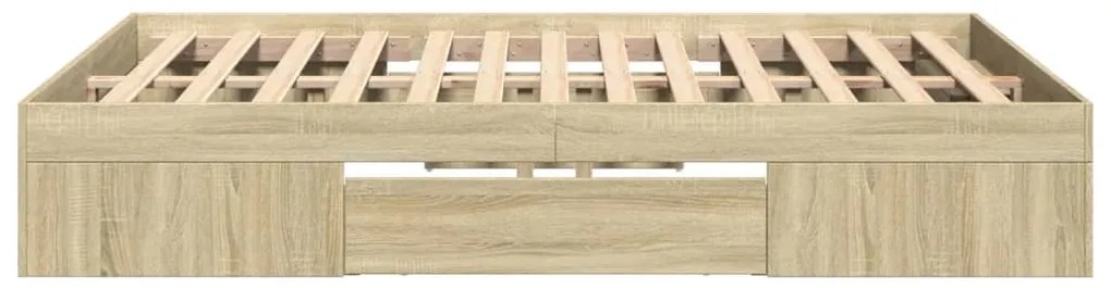 Estrutura cama s/ colchão derivados de madeira carvalho sonoma
