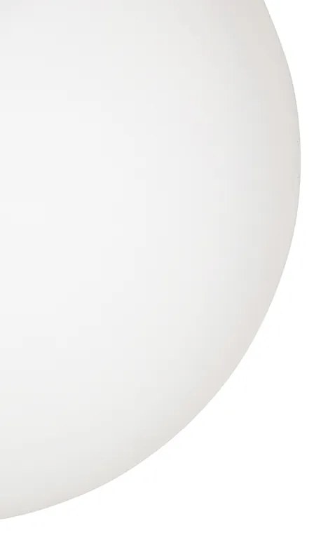 Candeeiro suspenso inteligente escandinavo dourado com vidro opalino 40cm incl. WiFi A60 - Ball 40