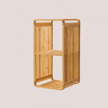 Estante 35x65 Cm Em Bambu Jonsa Estante De 2 Prateleiras - Sklum