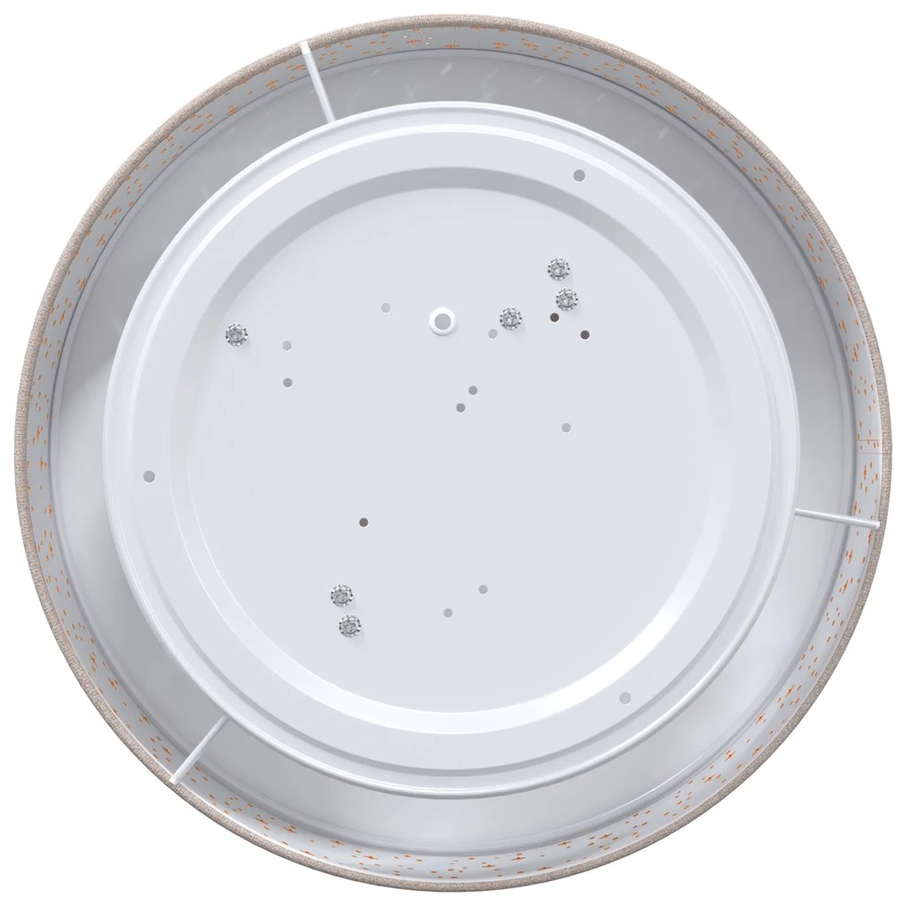 Luzes de Teto com Abajur Estrelado Taupe Ø 38 cm Tecido E27