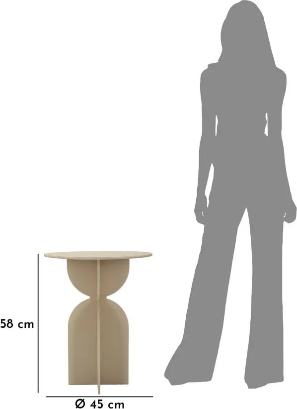 MESA DE CENTRO DUNE Ø 45X58CM CREME