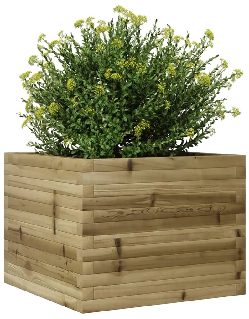 Vaso/floreira de jardim 60x60x45,5 cm madeira pinho impregnada