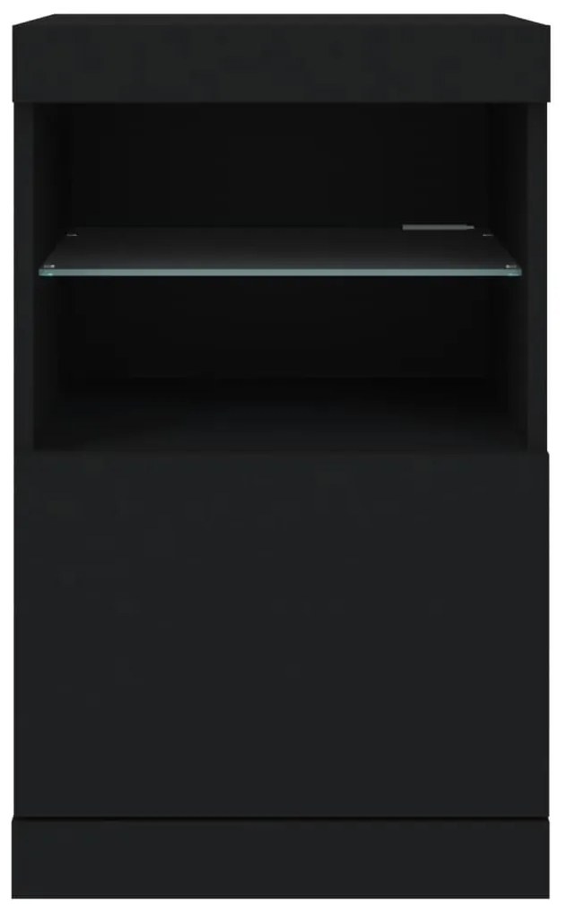 Aparador com luzes LED 41x37x67 cm preto