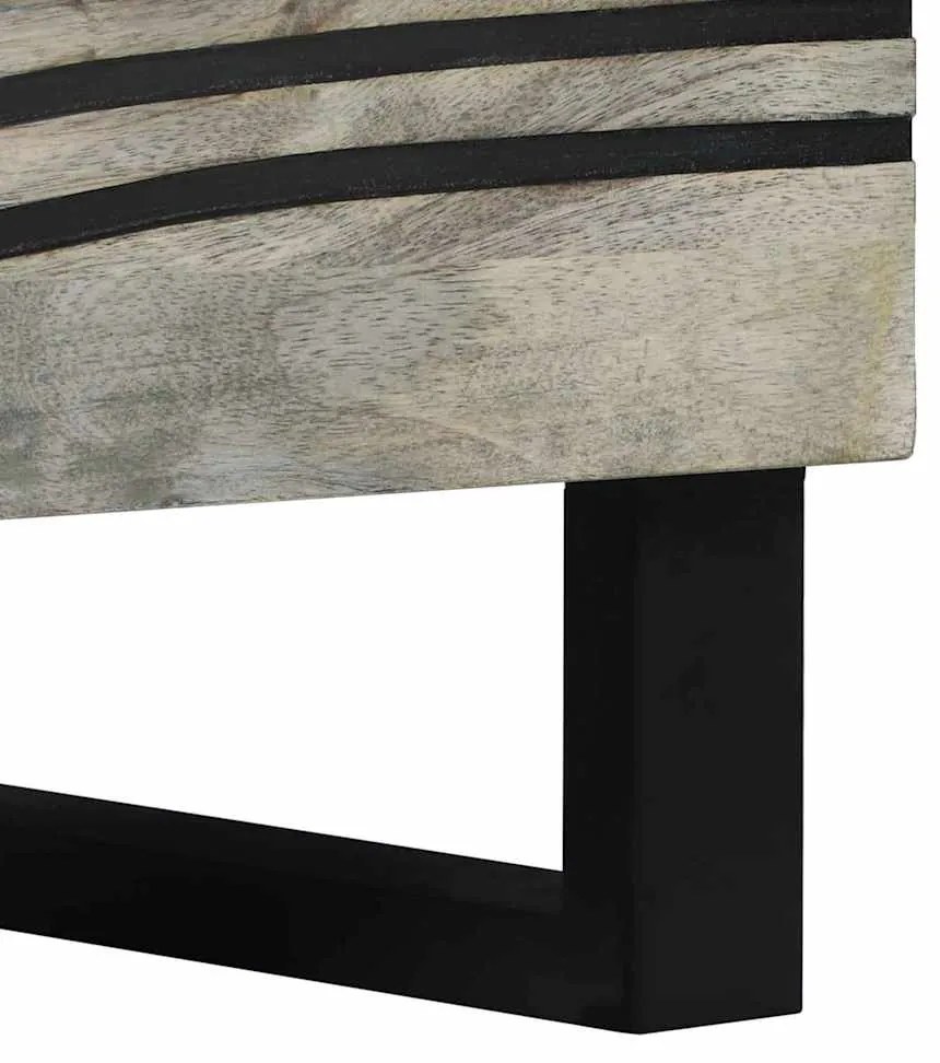 Mesas de cabeceira com gaveta Branco e Preto 50 x 33 x 60 cm
