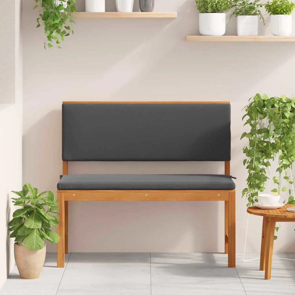 Banco de Jardim vidaXL com Almofadas 100x50x91 cm Madeira Sólida de Ac