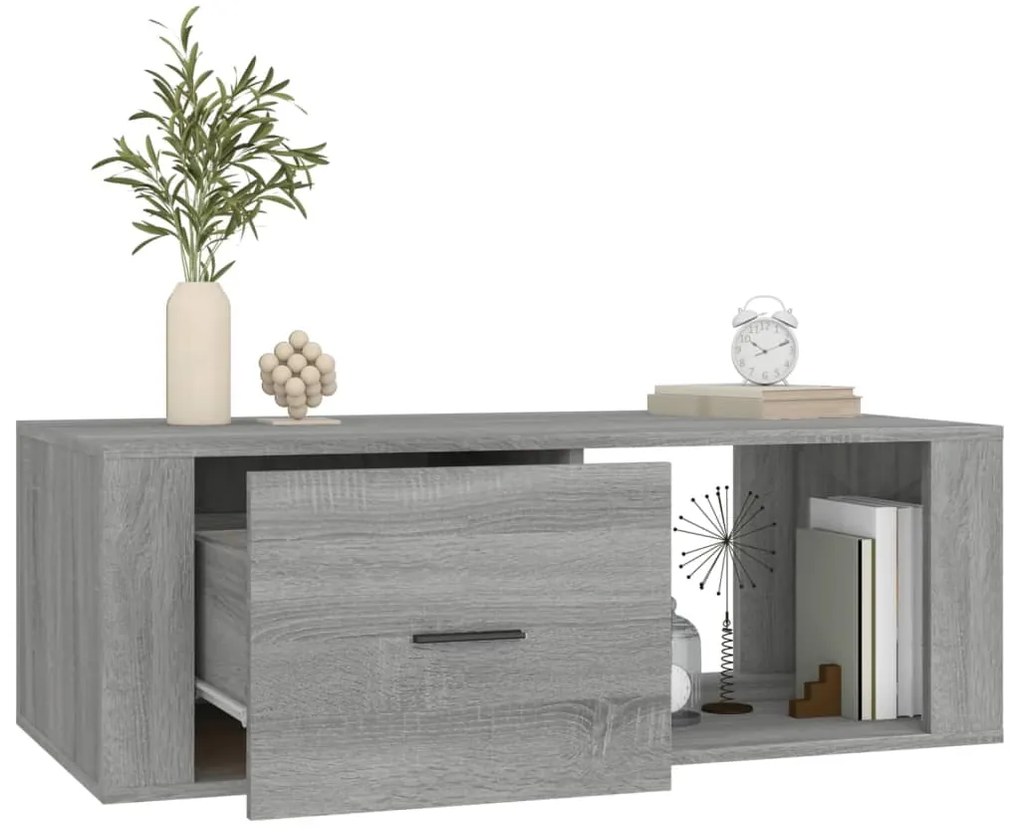 Mesa de centro 100x50,5x35 cm derivados de madeira cinza sonoma