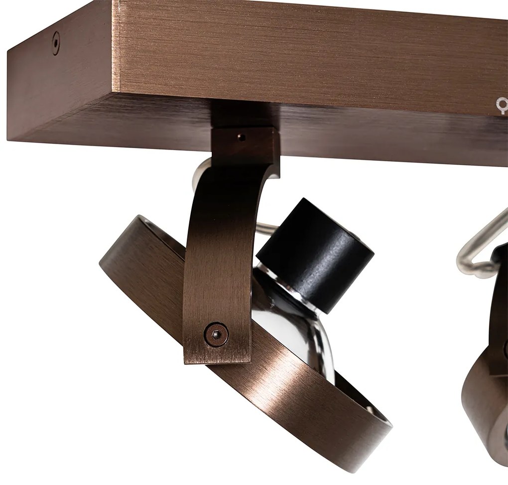 Projetores de teto design bronze escuro rotativos e inclináveis 2 luzes - Go Design