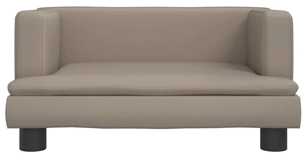 Cama para cães 60x40x30 cm couro artificial cor cappuccino