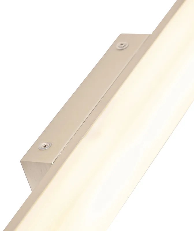 LED Candeeiro de parede de banheiro moderno aço 92 cm IP44 - Cascada Moderno