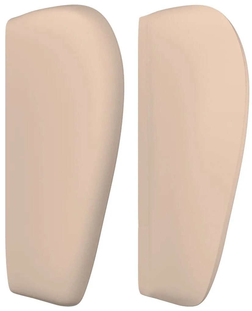 Cabeceira cama abas couro artificial 103x23x78/88 cm cappuccino
