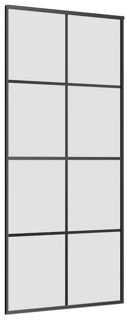 Porta deslizante c/ conj. ferragens 90x205cm vidro ESG preto