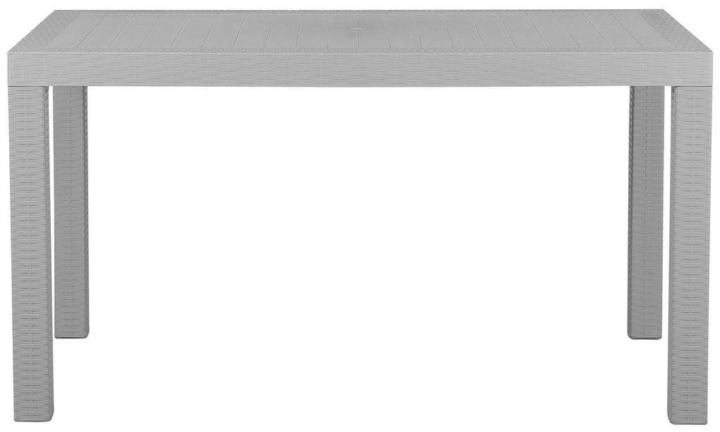 Mesa de jardim 140 x 80 cm cinzento claro FOSSANO Beliani
