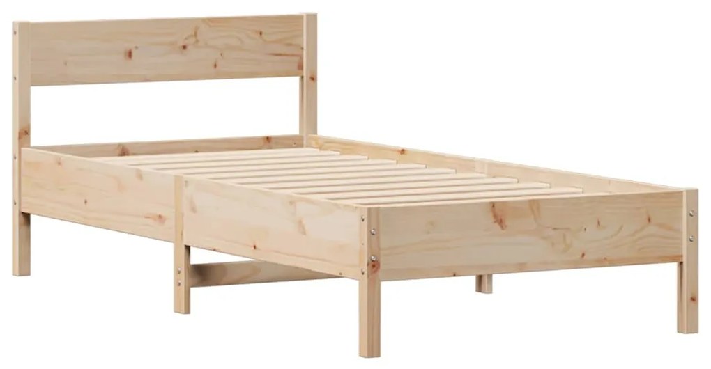 Cama sem colchão 90x200 cm madeira de pinho maciça