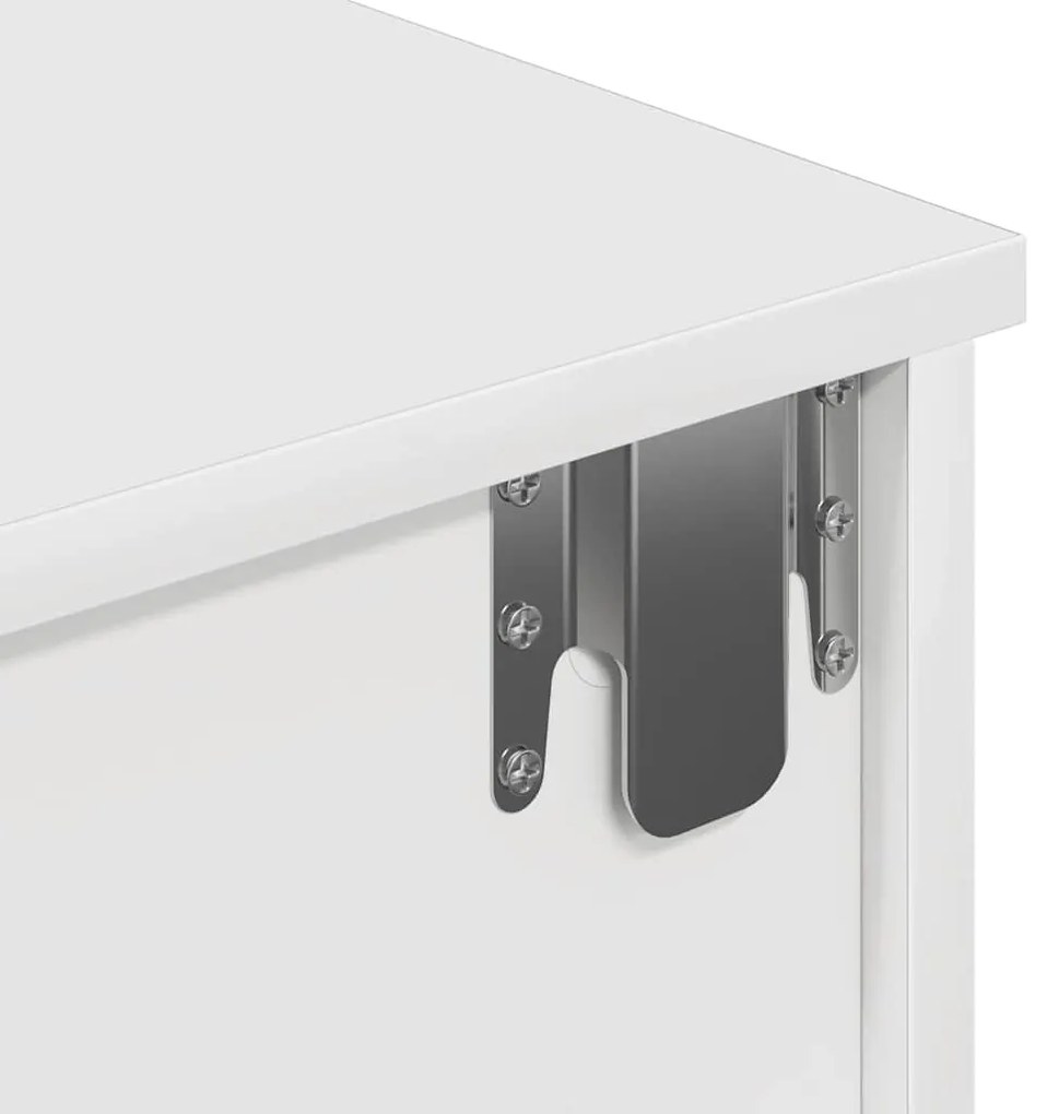 Prateleira parede c/ gavetas 80x34x17 cm deriv. madeira branco
