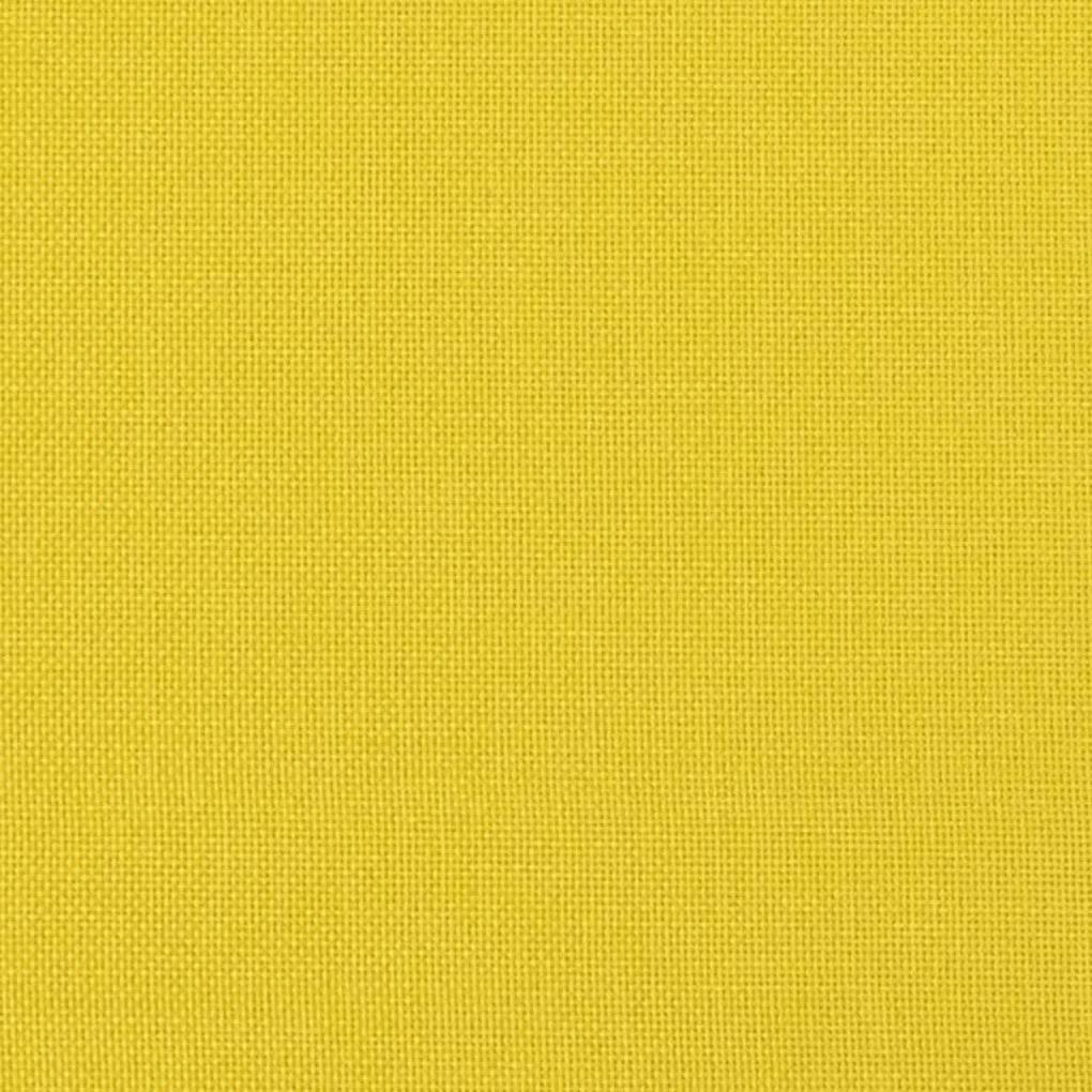 Sofá 2 lug. + almofadas decorativas 140 cm tecido amarelo-claro