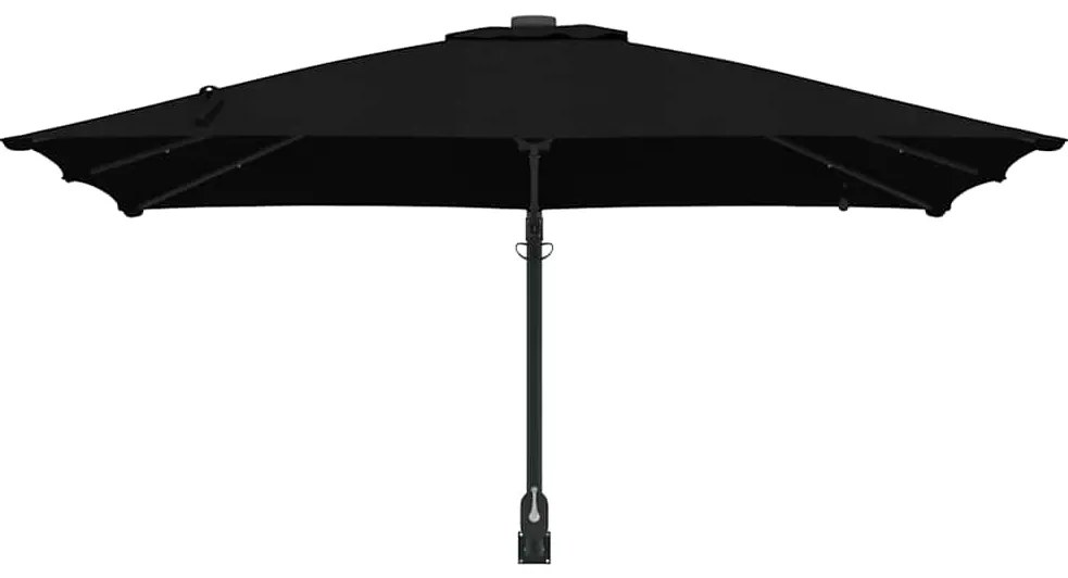 Guarda-sol de Jardim Preto 248.5 x 247.5 x 160 cm tecido