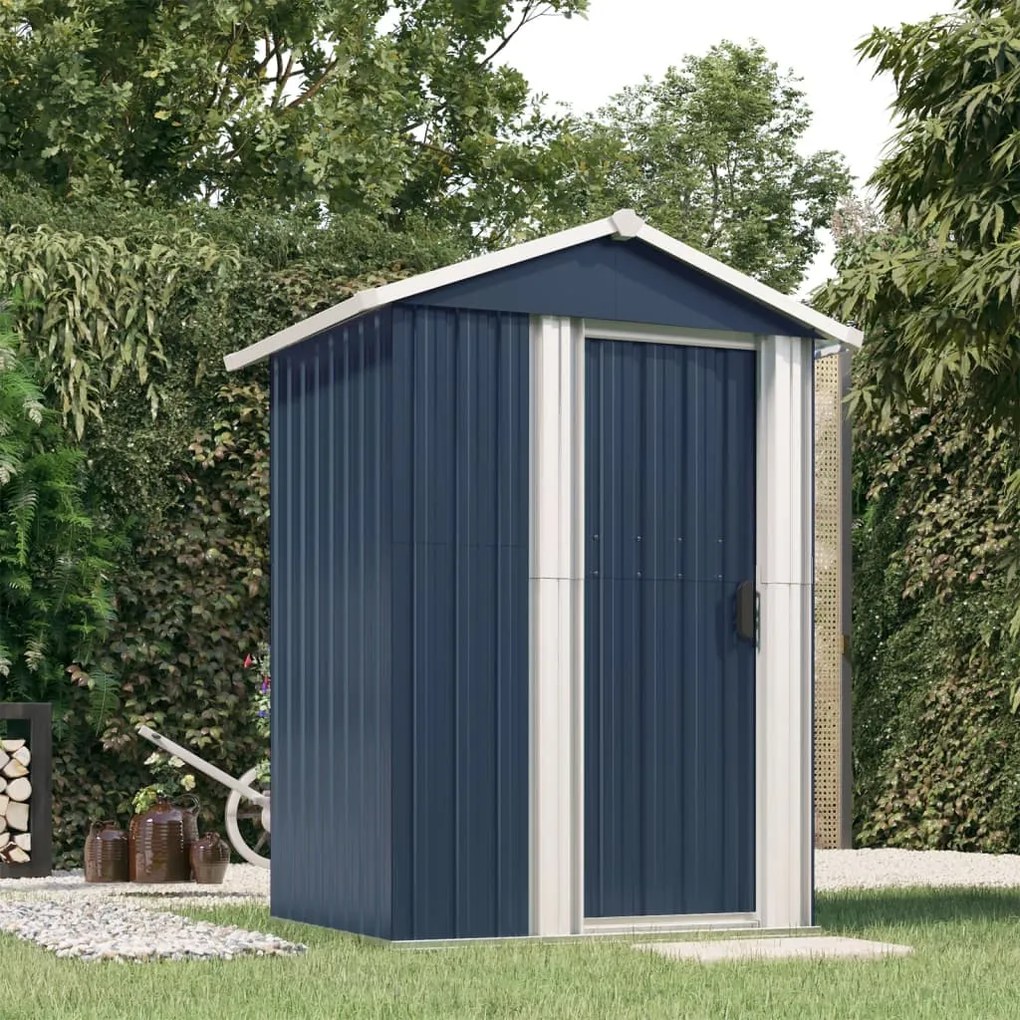 316235 vidaXL Abrigo de jardim 126x97,5x177 cm aço galvanizado antracite