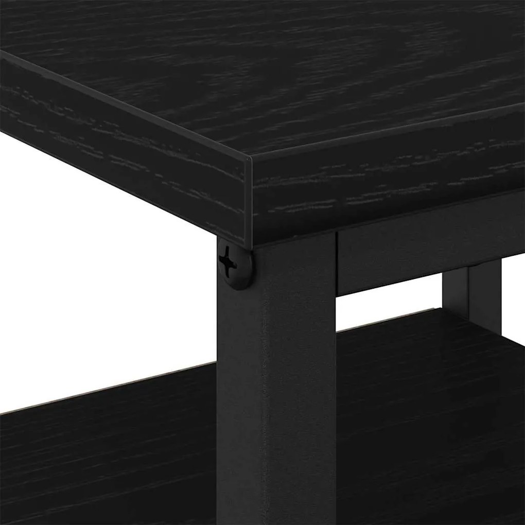 Armários de Cabeceira 2 pcs Carvalho Preto 34x36x50 cm Madeira Engenhe