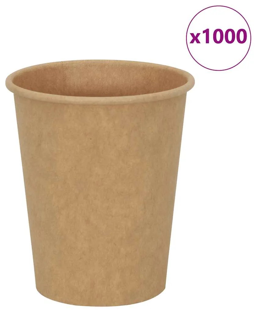 Copos de café de papel 1000 pcs 8oz 200ml castanho