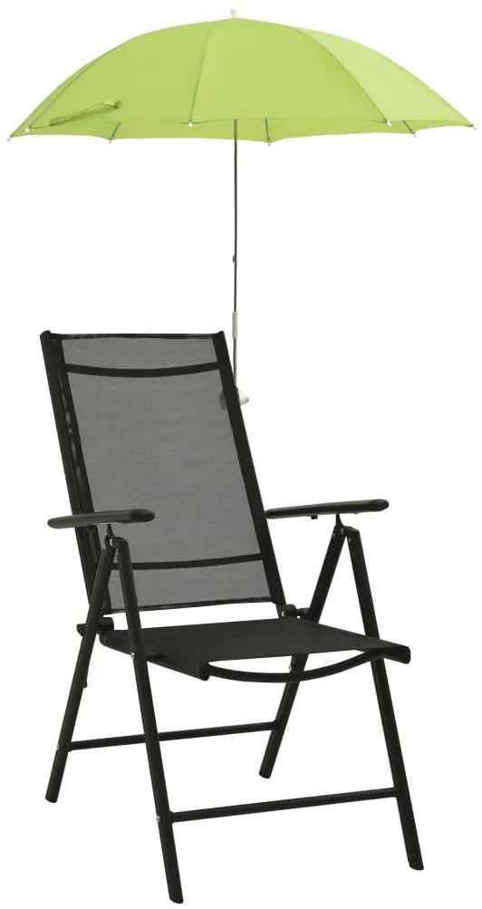 vidaXL Guarda-sóis para cadeira de campismo 2 pcs 105 cm verde