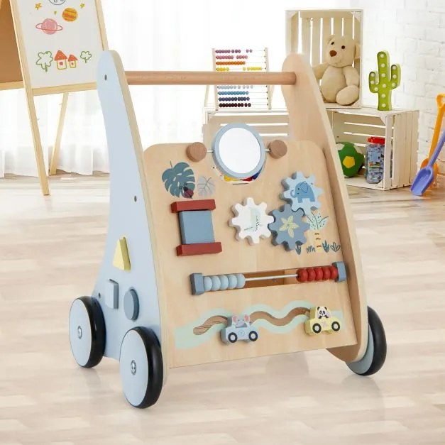 Piano eletrônico infantil de 37 teclas com pernas removíveis e banquinho - Azul