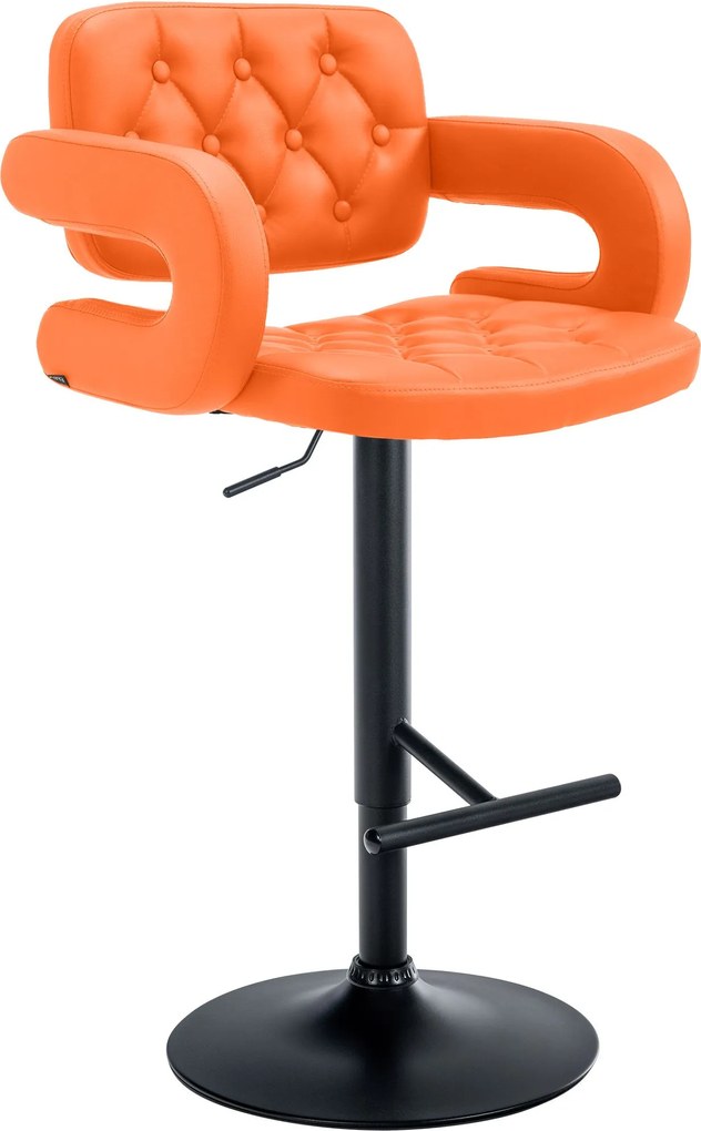 Banco de bar Dublin de couro sintético Laranja
