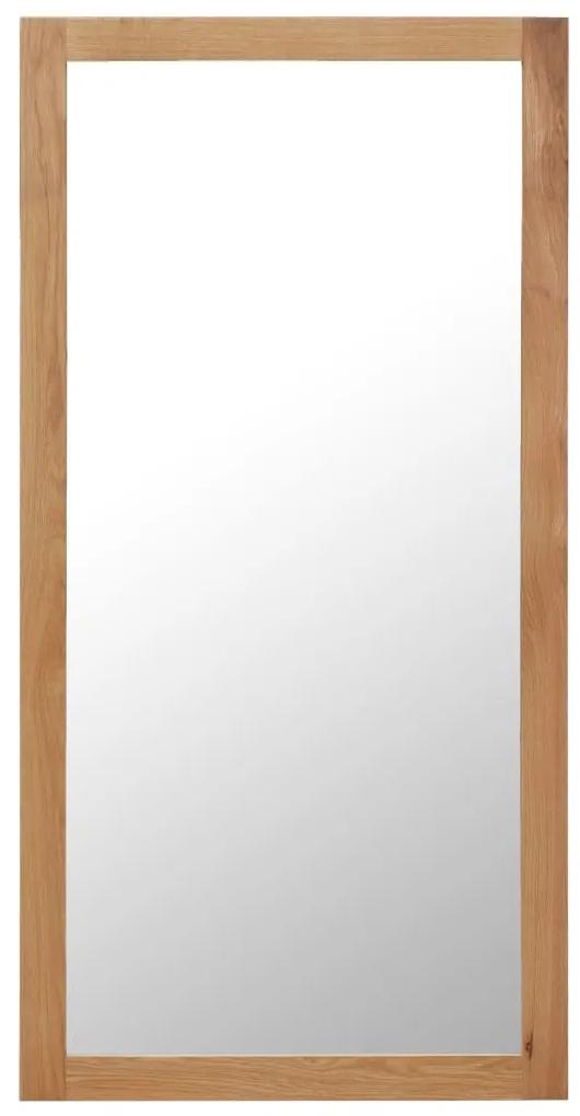 247458 vidaXL Espelho 60x120 cm madeira de carvalho maciça