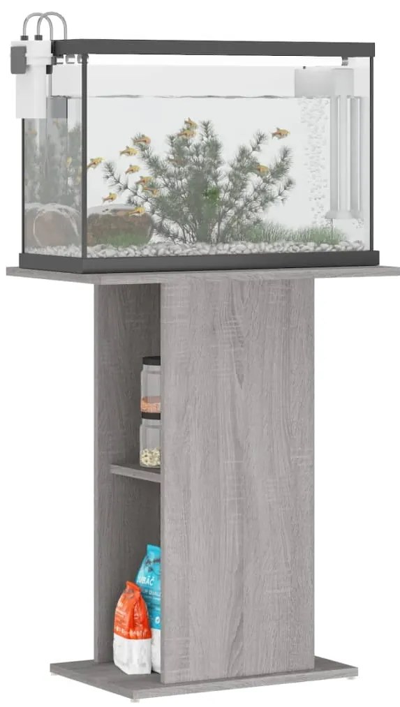 Suporte de aquário 60,5x36x72,5 cm deriv. madeira cinza sonoma