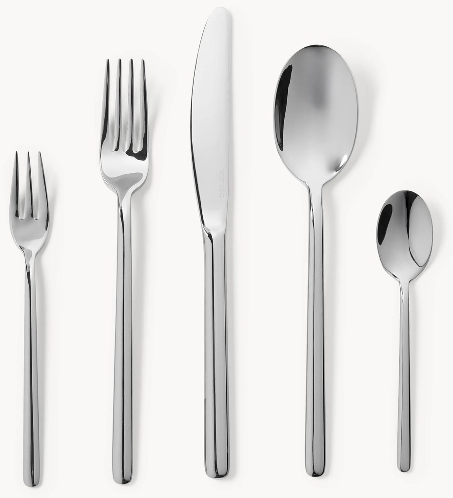 Conjunto de talheres polidos Loretta, vários tamanhos